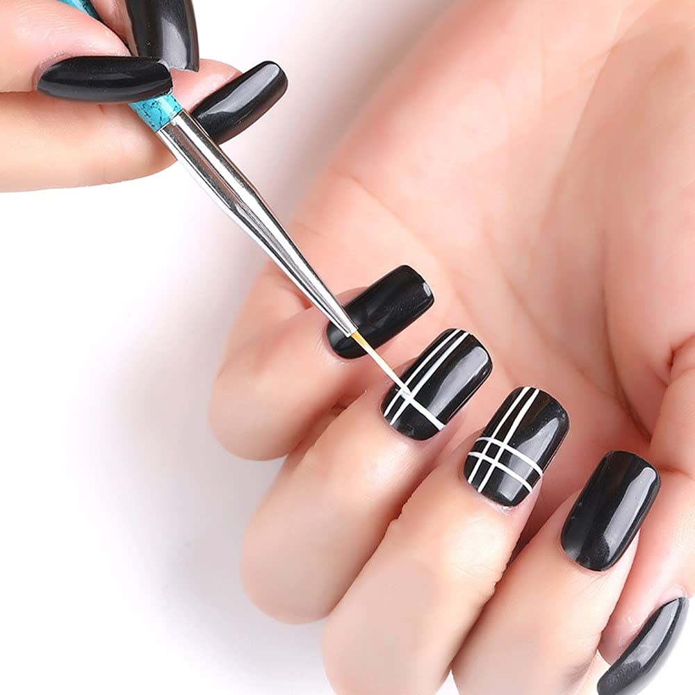 Sinen 3pcs Nail Art Liner Brushes UV Gel Painting Acrylic Nail Design Nylon Brush, Nail Dotting Drawing Pen Size (5/8/11mm) Beauty & Personal Care Sinen