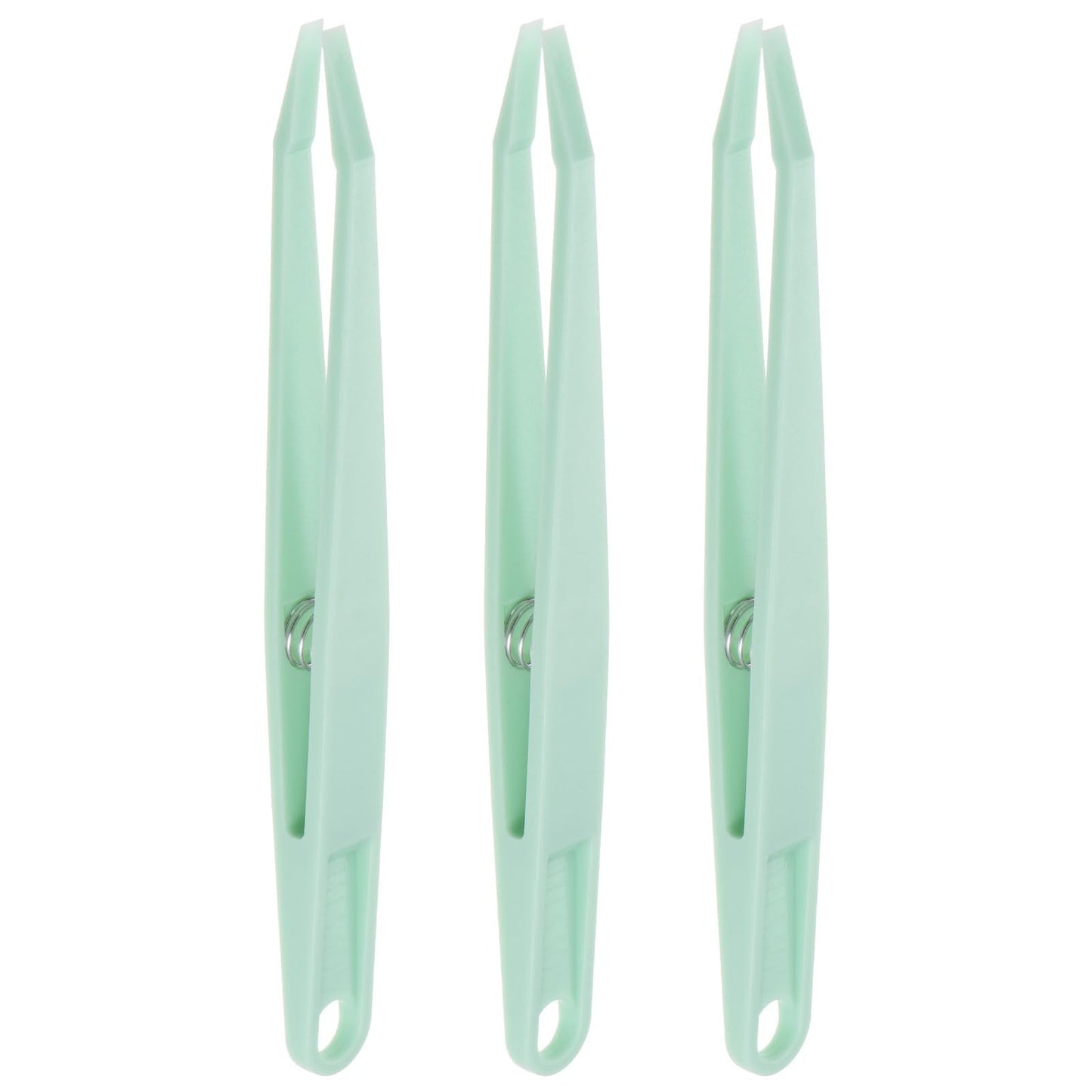 HARFINGTON 3pcs Sticker Tweezers for Crafting 4.53" Flat Tip with Spring Plastic Tweezers Craft Tweezers for Stickers, Scrapbooking, Eyelash Beauty and Personal Care HARFINGTON
