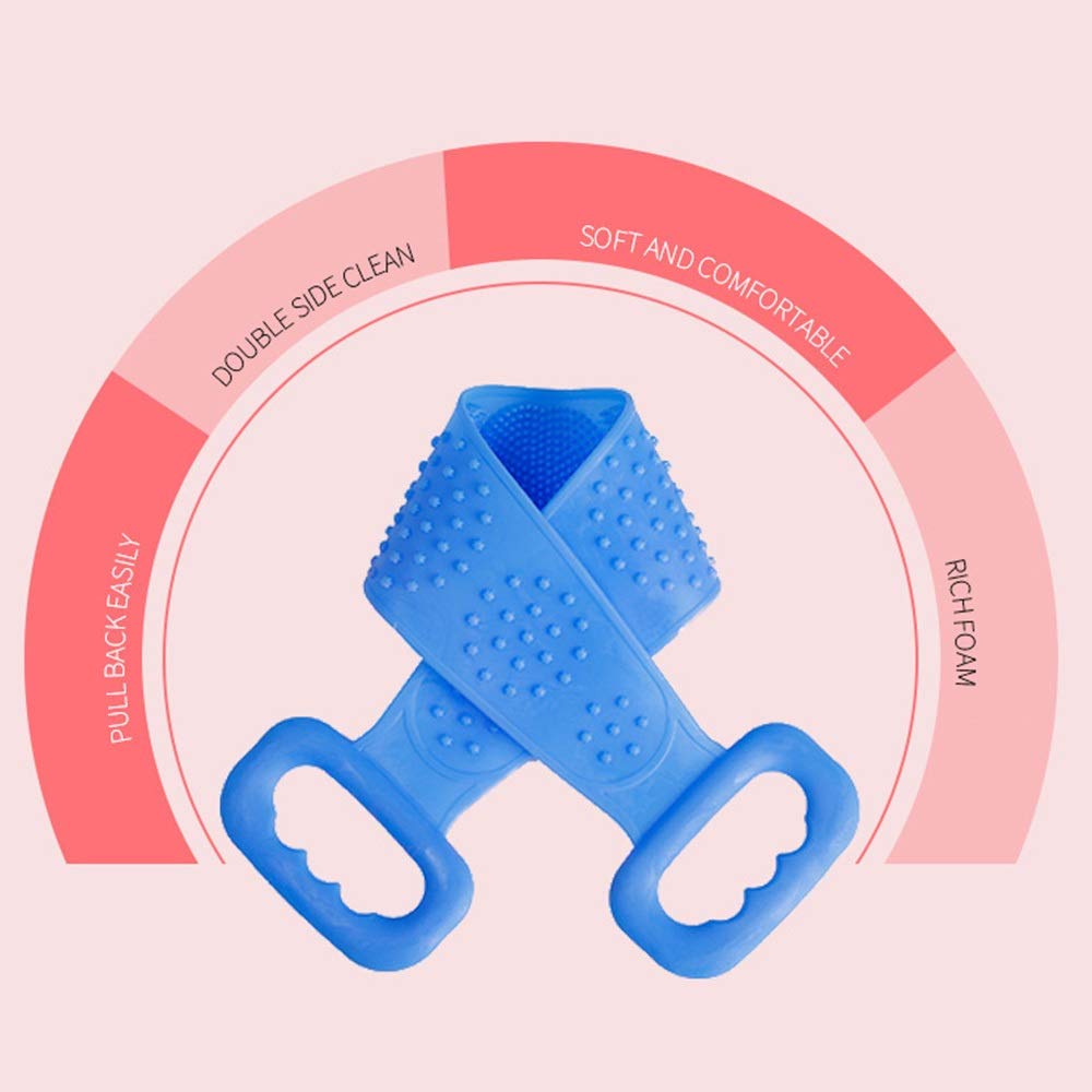 zxb-shop Exfoliating Towel for Body Silicone Gel Scrub Bath Brush Strips Massage Back Rubbing Bath Tape Artefact Rub the Ash Shower Towel Bath Tools Beauty and Personal Care zxb-shop