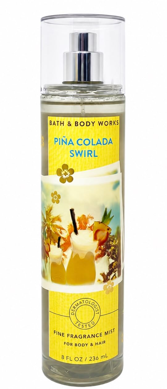 Bath & Body Works Fine Fragrance Mist - 8 oz - Pina Colada Swirl Beauty & Personal Care Bath & Body Works