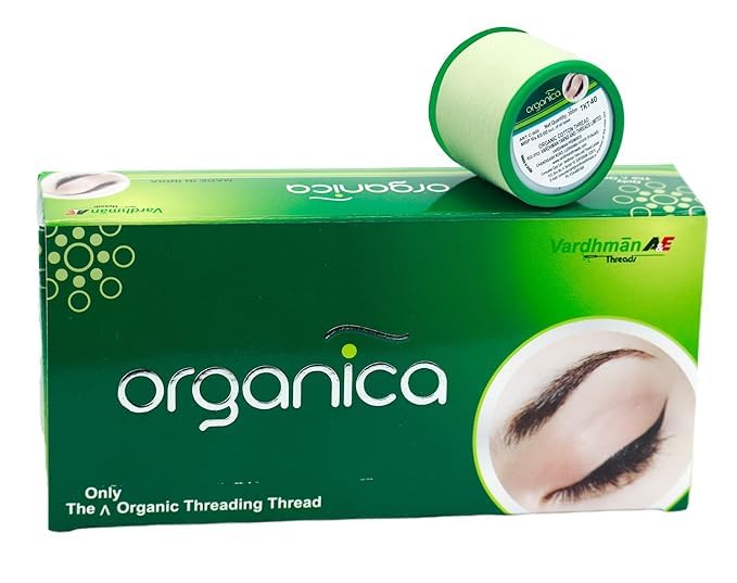 ORGANICA 2 Spool X 300M Organica Organic Cotton Eyebrow Threading Thread - India - Dermaplaning Epilator Tool for Upper Lip Chin Forehead Ibrow Hair Beauty and Personal Care UNIQUE KAFTANS