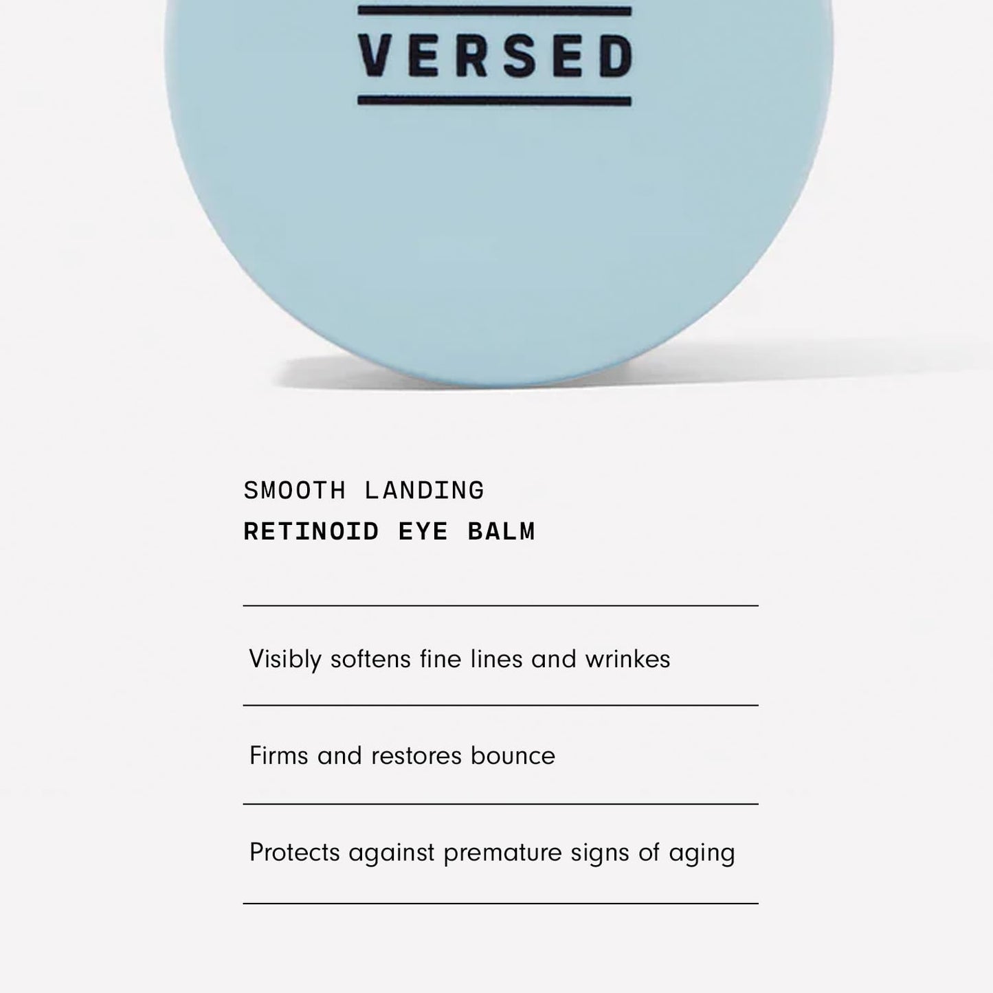 Versed Smooth Landing Retinoid Eye Balm 0.42 oz – Anti-Aging Eye Cream with Granactive Retinoid for Crow’s Feet, Dark Circles & Under-Eye Bags Beauty & Personal Care Versed