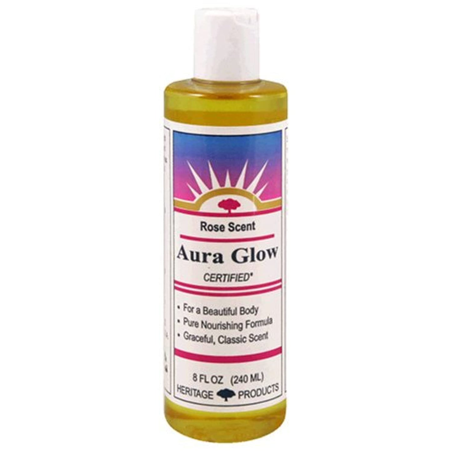 Heritage Products Aura Glow, Rosa Scent, 8 Fluid Ounces (240 ml) (Pack of 6) Beauty & Personal Care HERITAGE STORE