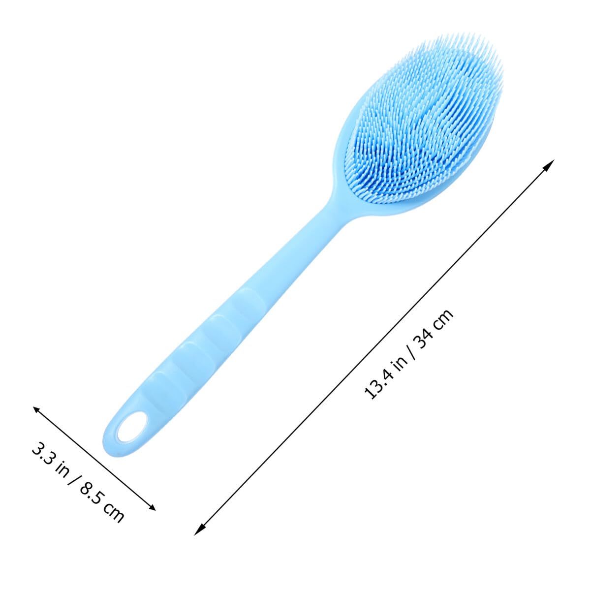 ABOOFAN Silicone Shower Brush with Long Handle for Body Cleaning and Exfoliating Ergonomic Bath Scrubber for Back Neck Shoulders Soft Non-Allergic Beauty and Personal Care ABOOFAN