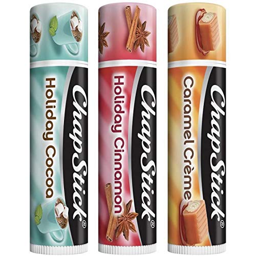 Chapstick Holiday Collection 2017, Pack of 3, Holiday Cinnamon, Caramel Creme & Holiday Cocoa, 0.15 Oz Ea Beauty & Personal Care ChapStick