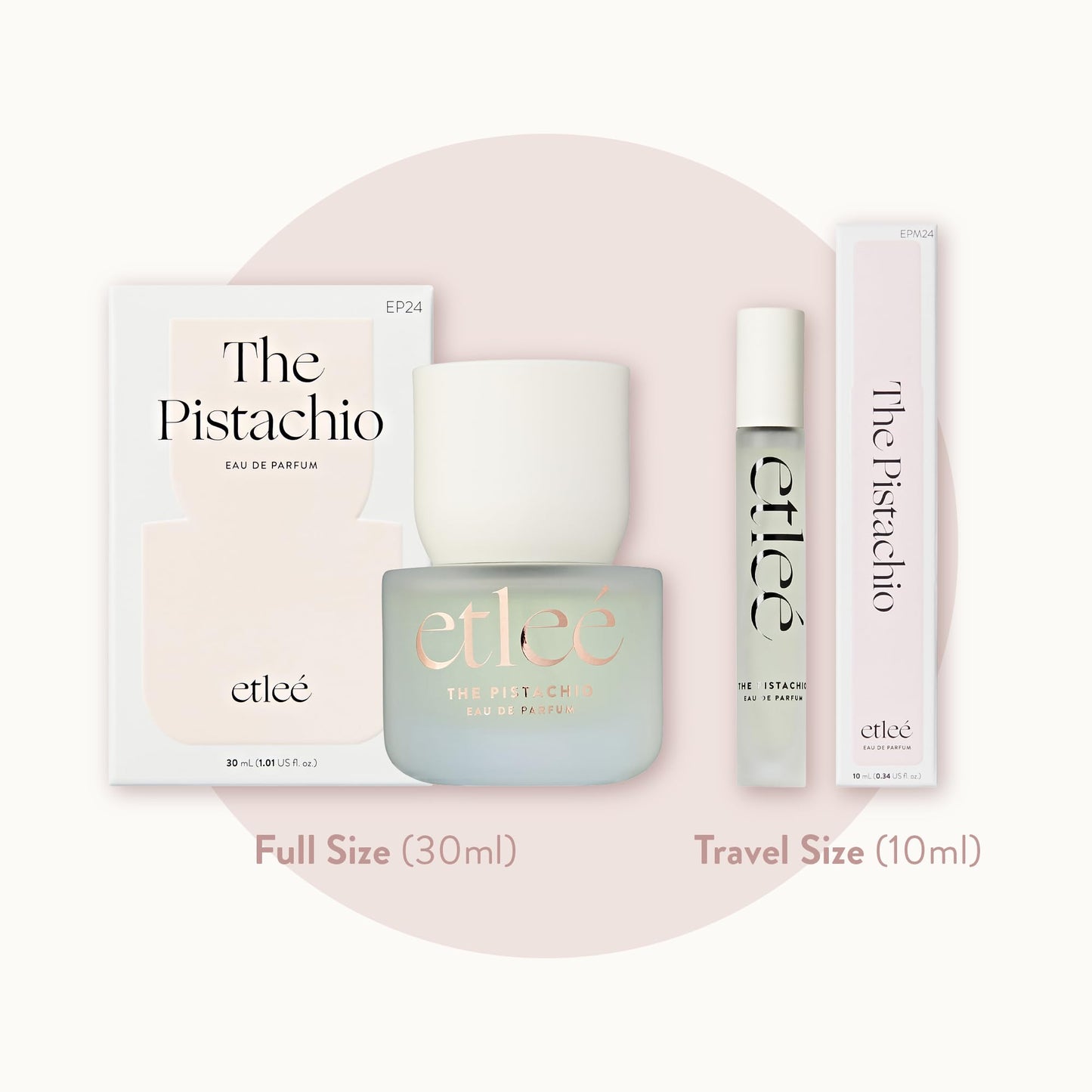 ETLEÉ The Pistachio Eau de Parfum 0.34oz, Gourmand Floral Long Lasting Perfume With Vanilla, Amber, Musk, Sandalwood & Coconut, Layerable Luxury Beauty & Personal Care ETLEÉ
