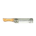 Death Grip Steel Metal Handcrafted Wood Handle Hair Comb | Perfect for Styling Pompadour | Men's Beard & Handlebar Mustache - Small Comb Not A Brush Beauty & Personal Care Death Grip