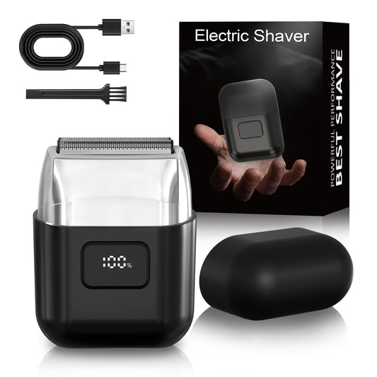 YOXSPD Electric Foil Shaver for Men - Mini Electric Razor for Face, 3 Floating Blades, LED Display, Dual Speed - IPX7 Waterproof, USB-C Fast Charging Beauty and Personal Care YOXSPD