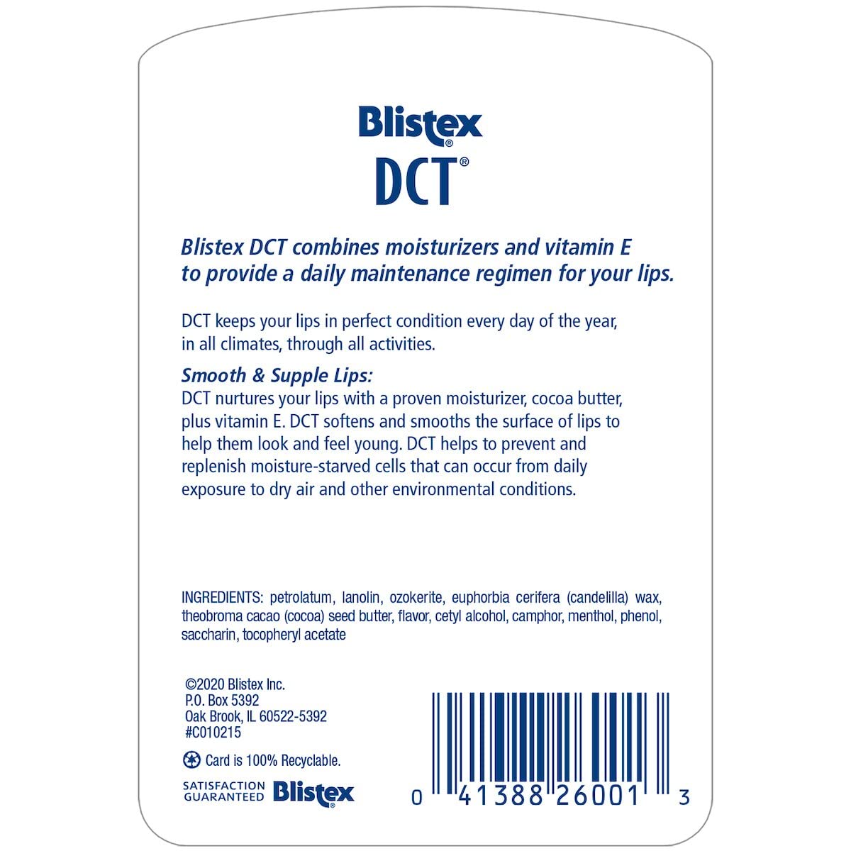 Blistex DCT Daily Conditioning Treatment, 0.25 oz (Bundle of 4) Beauty and Personal Care Blistex