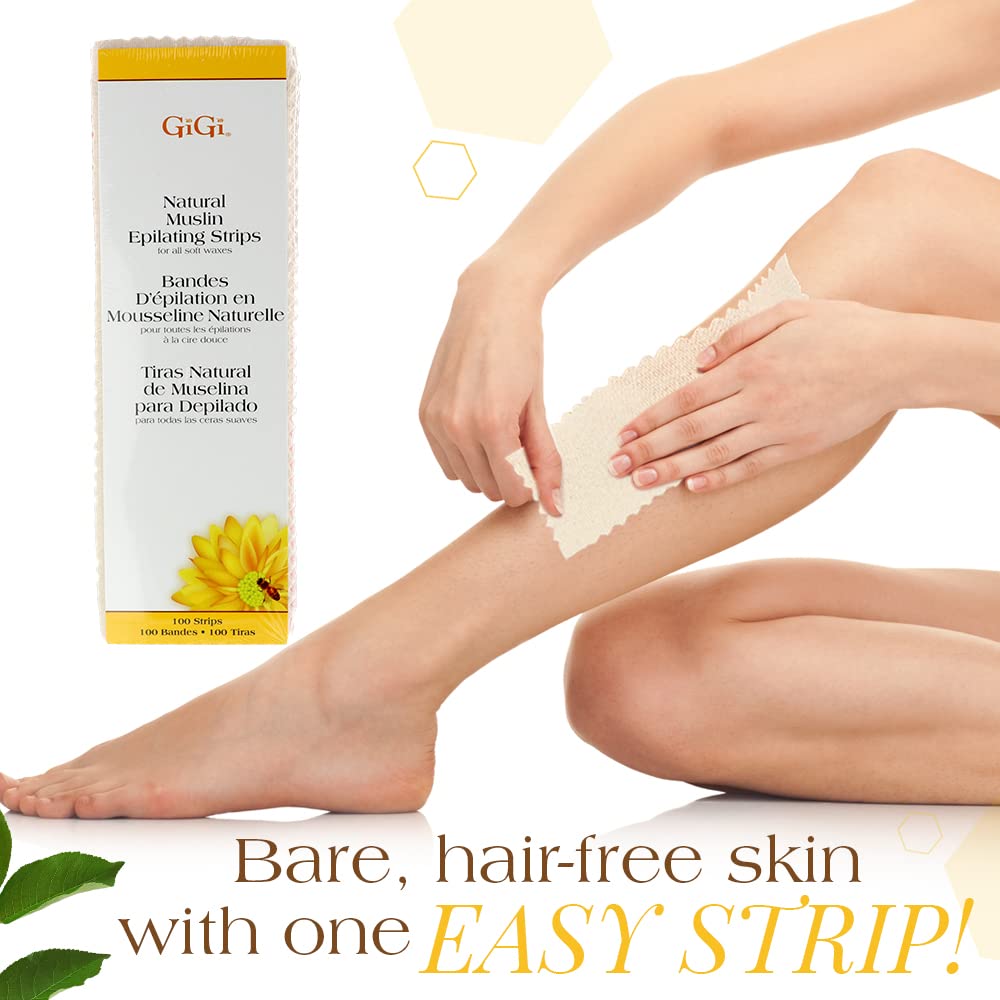 GiGi Natural Muslin Epilating Strips Large (3" x 9") 100 Strips Beauty & Personal Care GIGI