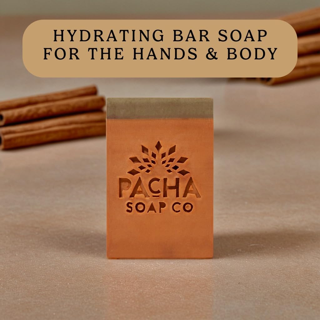 Pacha Soap Co. Pumpkin Spice Bar Soap - Sweet & Spicy Pumpkin, Ginger Root, Maple Syrup Fall Scent, Moisturizing Bar Soap for Hands, Face & Body Beauty & Personal Care Pacha Soap Co