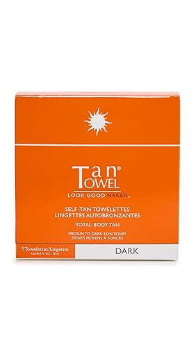 TanTowel Women's Full Body Tan Towelettes - 5 Pack, Dark, 0.5 Fl Oz (Pack of 5) Beauty & Personal Care Tan Towel