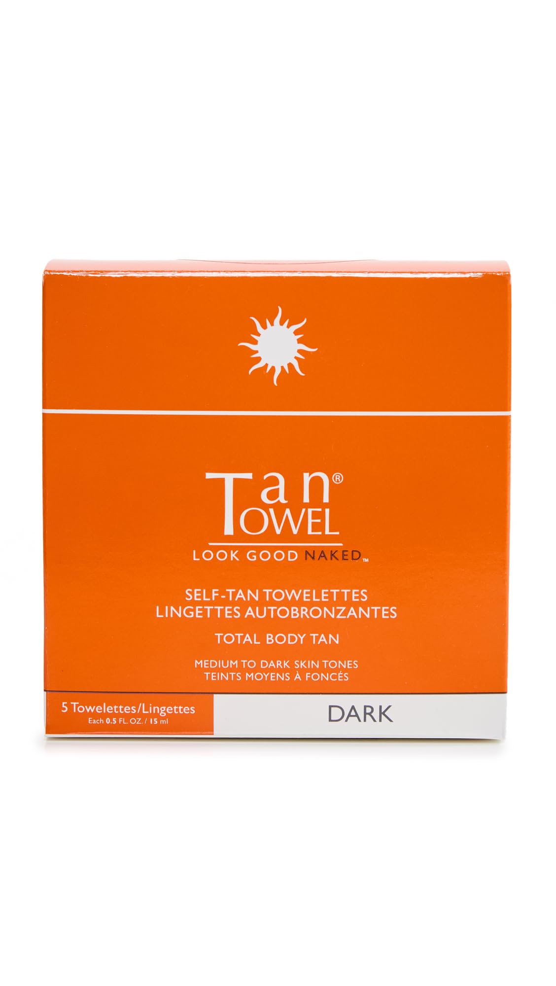 TanTowel Women's Full Body Tan Towelettes - 5 Pack, Dark, 0.5 Fl Oz (Pack of 5) Beauty & Personal Care Tan Towel