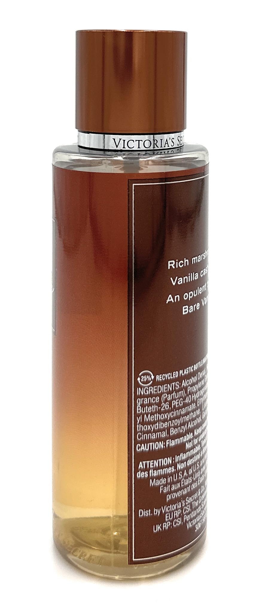 Victoria's Secret Bare Vanilla Luxe Fragrance Mist, Orange, 8.40 Fl Oz (Pack of 1), 8.4 fluid_ounces Beauty & Personal Care Victoria's Secret