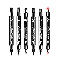 Pinkiou 6Pcs Eyeliner Stamp Pen Set, Long-lasting Eye Liner Pencil for Eye Makeup,Waterproof Double-Sided Liquid Eyeliner Stamp Pen Set Beauty & Personal Care Pinkiou