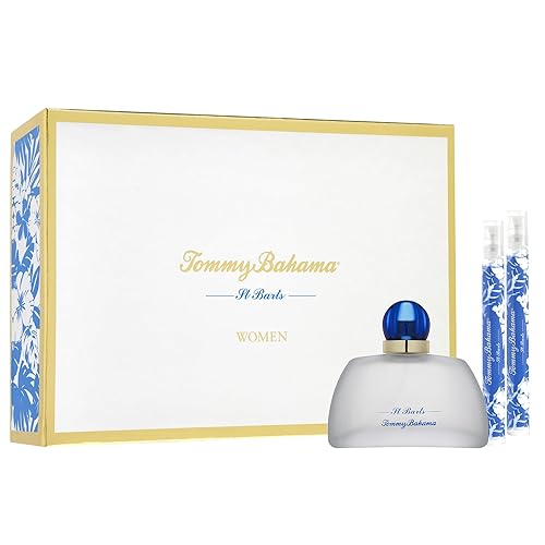 Tommy Bahama St. Barts 3 PC Perfume Gift Set for Women, Set Includes 3.4 Fl Oz Eau de Parfum + Two 0.34 Fl Oz Mini Travel Sprays, Christmas Gift Beauty & Personal Care Tommy Bahama