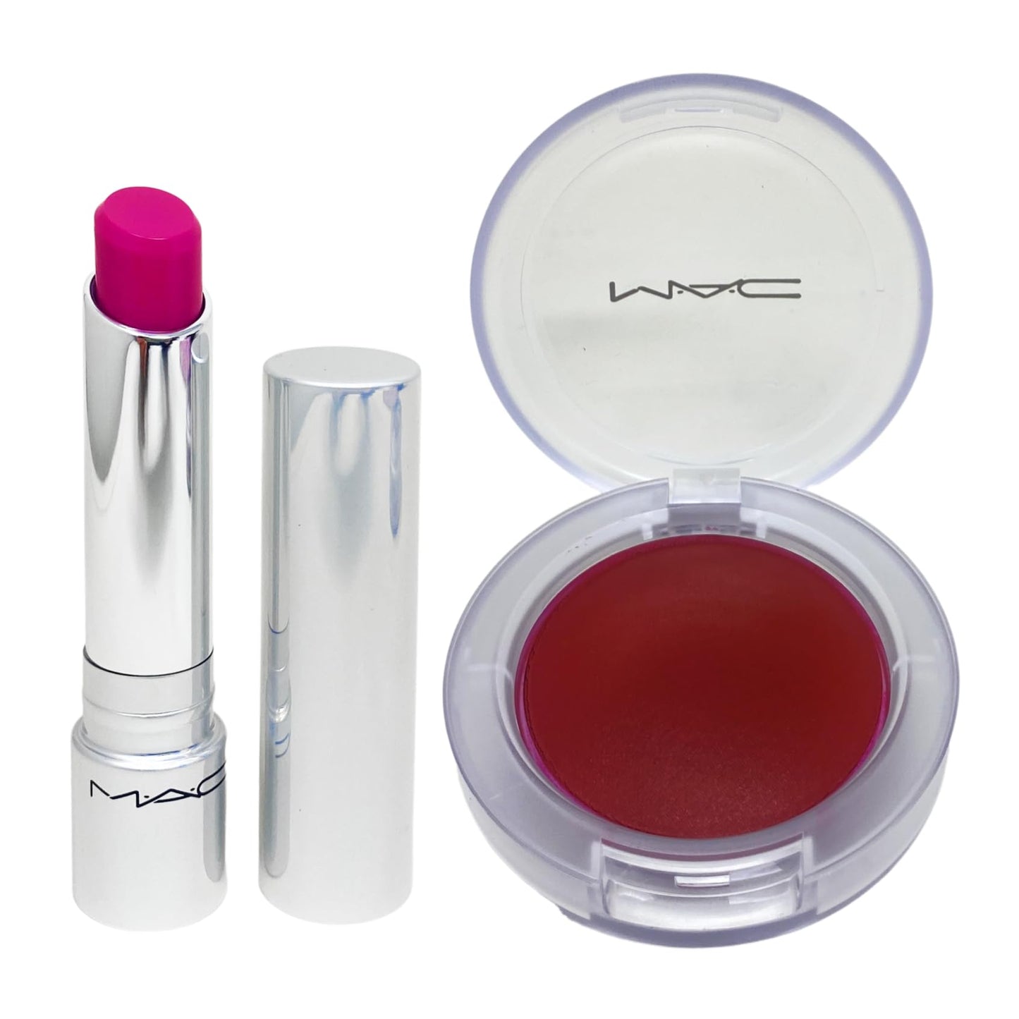 MAC M·A·C Cosmetics No Work All Glow Play Kit: Purple - Cushiony Blush + Tendertalk Lip Balm Beauty & Personal Care MAC