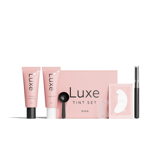 Luxe -NEW VERSION 2025 Black Color Set for Lashes and Brows - Long Lasting Temporary Color (Up to 4 Weeks) - Vegan & Cruelty-Free - For Salon & Home