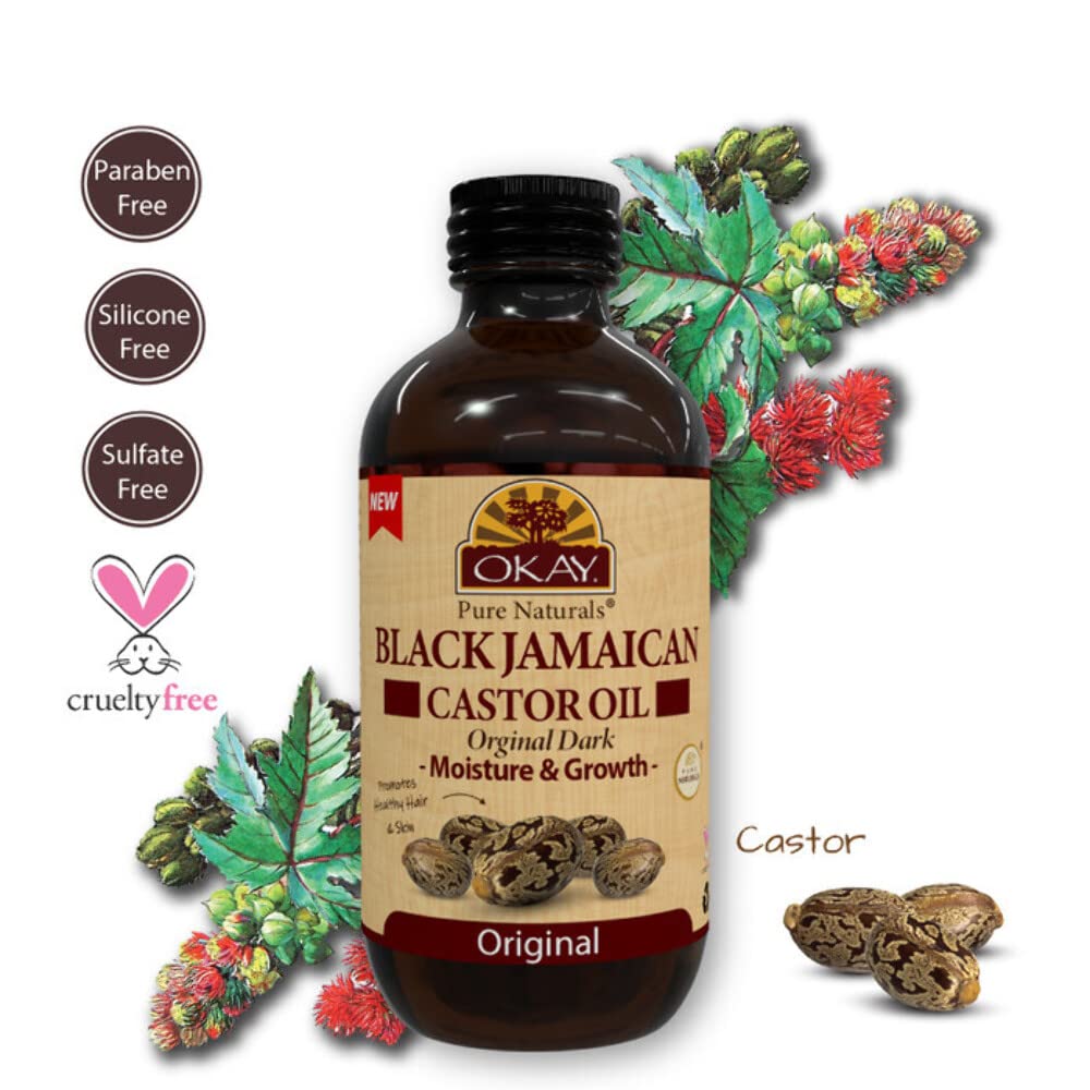 Black Jamaican Castor Oil Original Dark by Okay for Unisex - 4 oz Oil Beauty & Personal Care OKAY