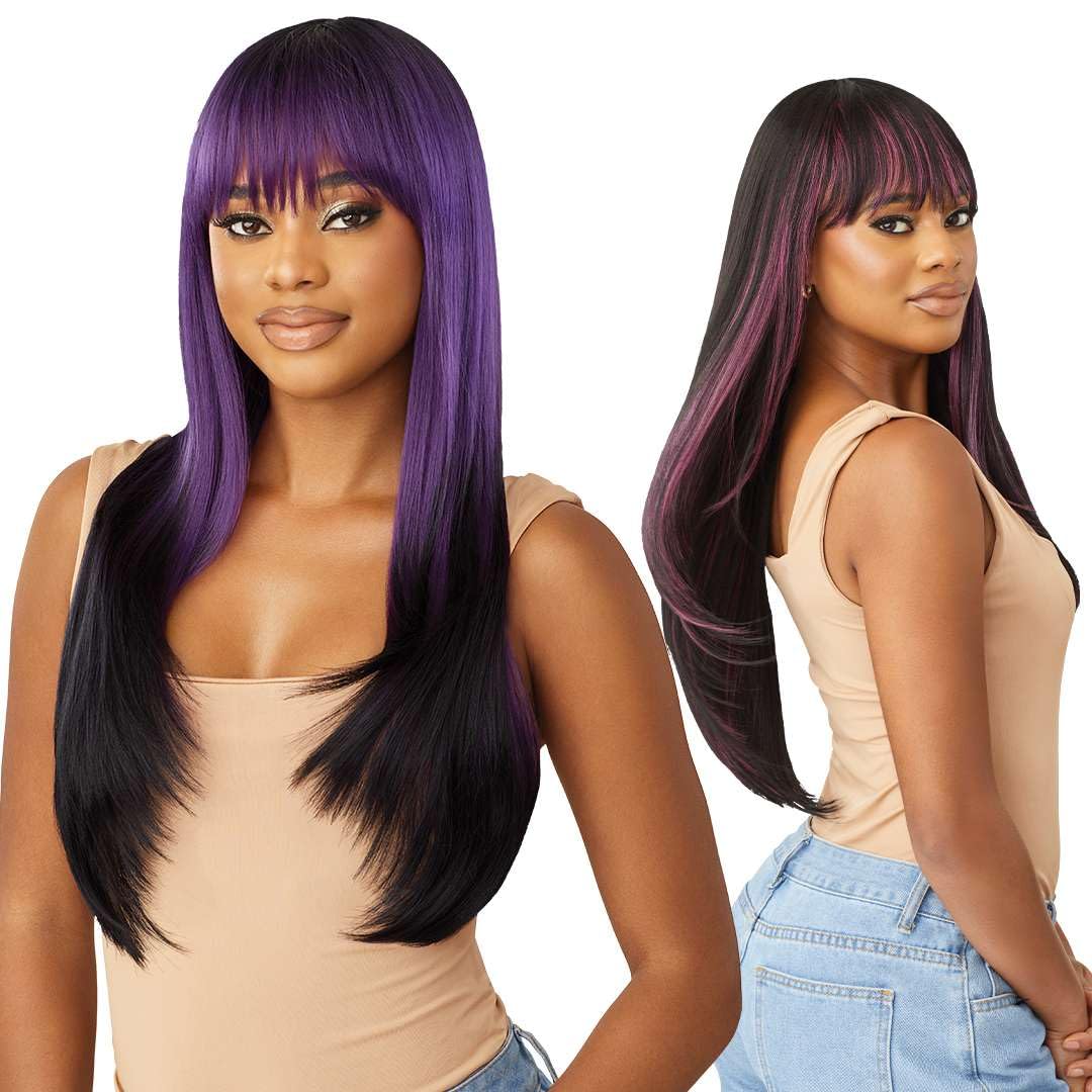 Outre Wigpop Synthetic Full Wig - Style Selects - Konnor (OFF BLACK 1B)