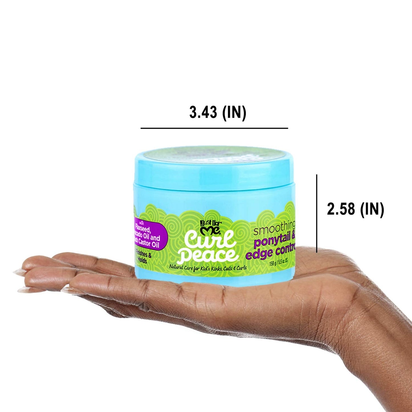Just For Me Curl Peace Smoothing Ponytail & Edge Control - Finishes & Holds, Contains Flaxseed, Avocado Oil & Black Castor Oil, 5 oz Beauty & Personal Care Just For Me