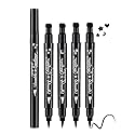 LAMUSELAND Eyeliner Stamp Wingliner, Waterproof Smudge-proof Liquid Eye Liner Gel Pen Set, Long Lasting Heart Black Thin Double Ended Pencil Makeup Beauty & Personal Care LAMUSELAND