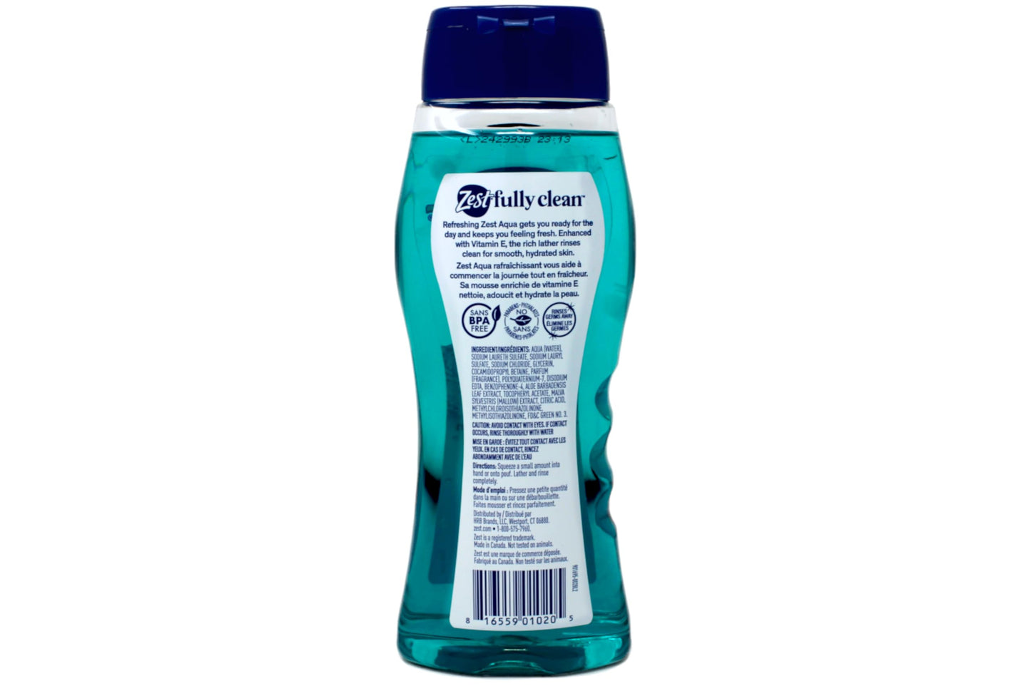 Zest Hydrating Body Wash - Aqua - Moisturizing Body Wash for Men and Women - Bath Soap with Vitamin E - Gentle Paraben Free Formula - 6 pc Beauty & Personal Care Zest