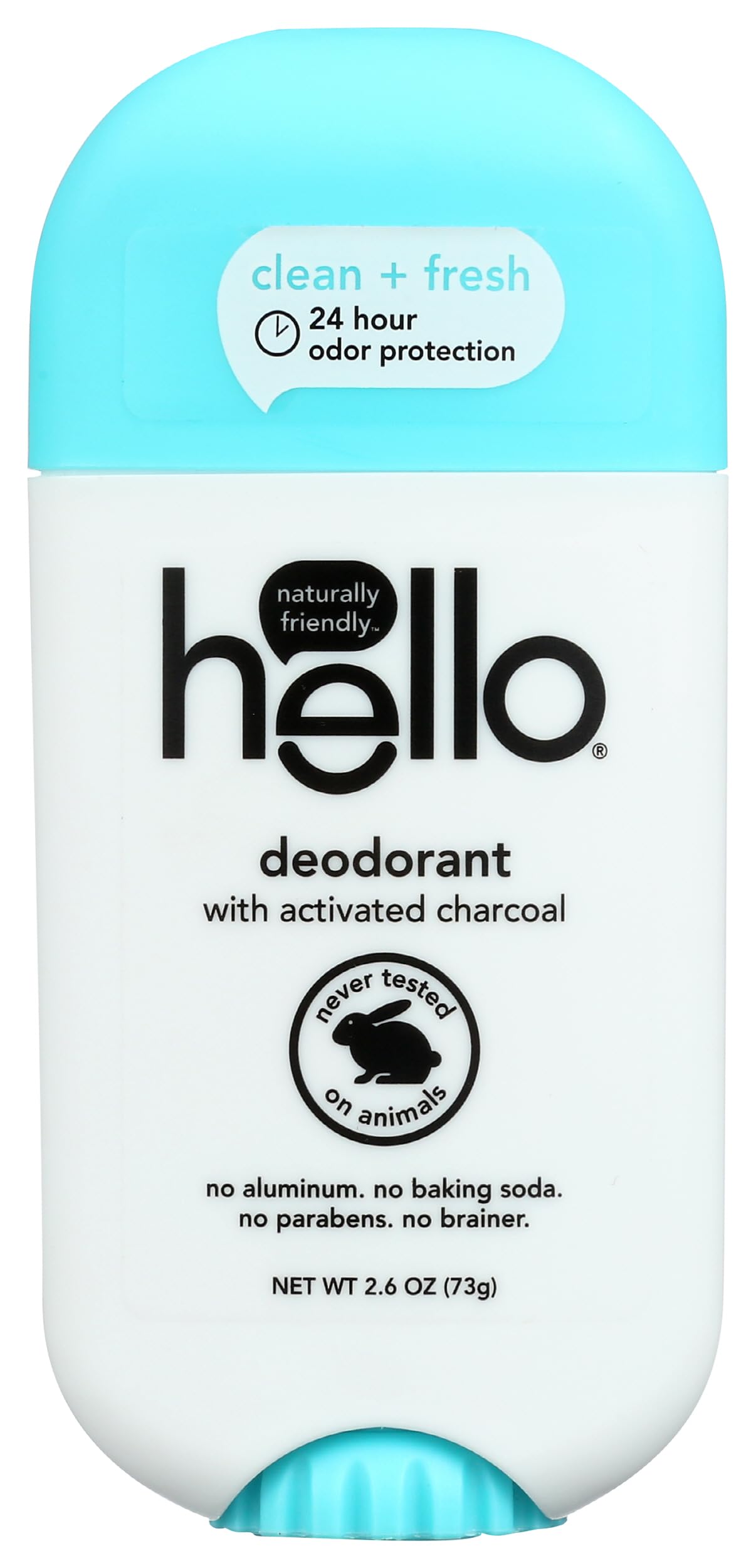 Hello Clean and Fresh Deodorant with Activated Charcoal, 2.6 OZ Beauty and Personal Care hello