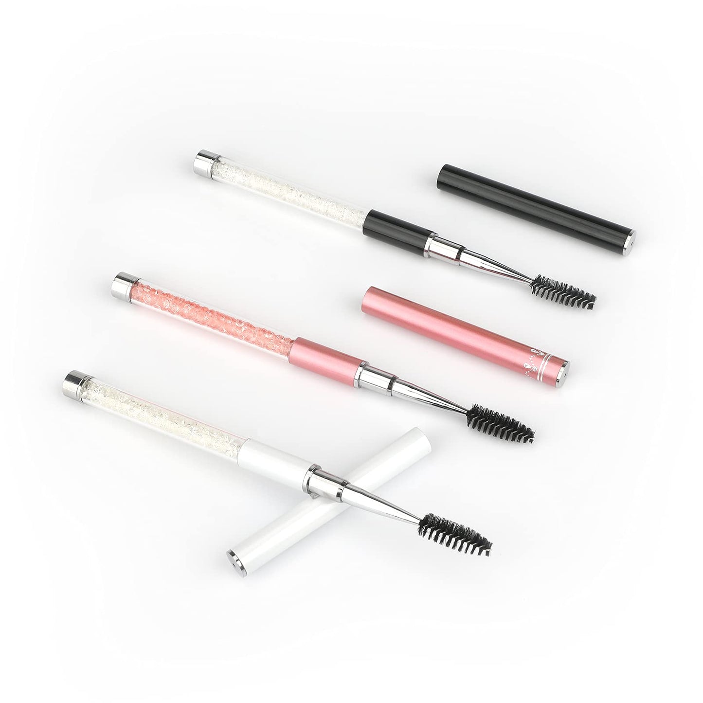 G2PLUS 3PCS Eyelash Brushes with Cap, Eye brow Brush, Eyelash Mascara Brushes Wands Applicator Makeup Tools for Travel Beauty & Personal Care G2PLUS
