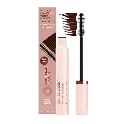 Mineral Fusion So Classy Volumizing & Lengthening Mascara, 0.3 Fl Oz, Dark Brown, Eye Makeup for Dramatic, Fuller Lashes, Helps Prevent Caking… Beauty & Personal Care Mineral Fusion