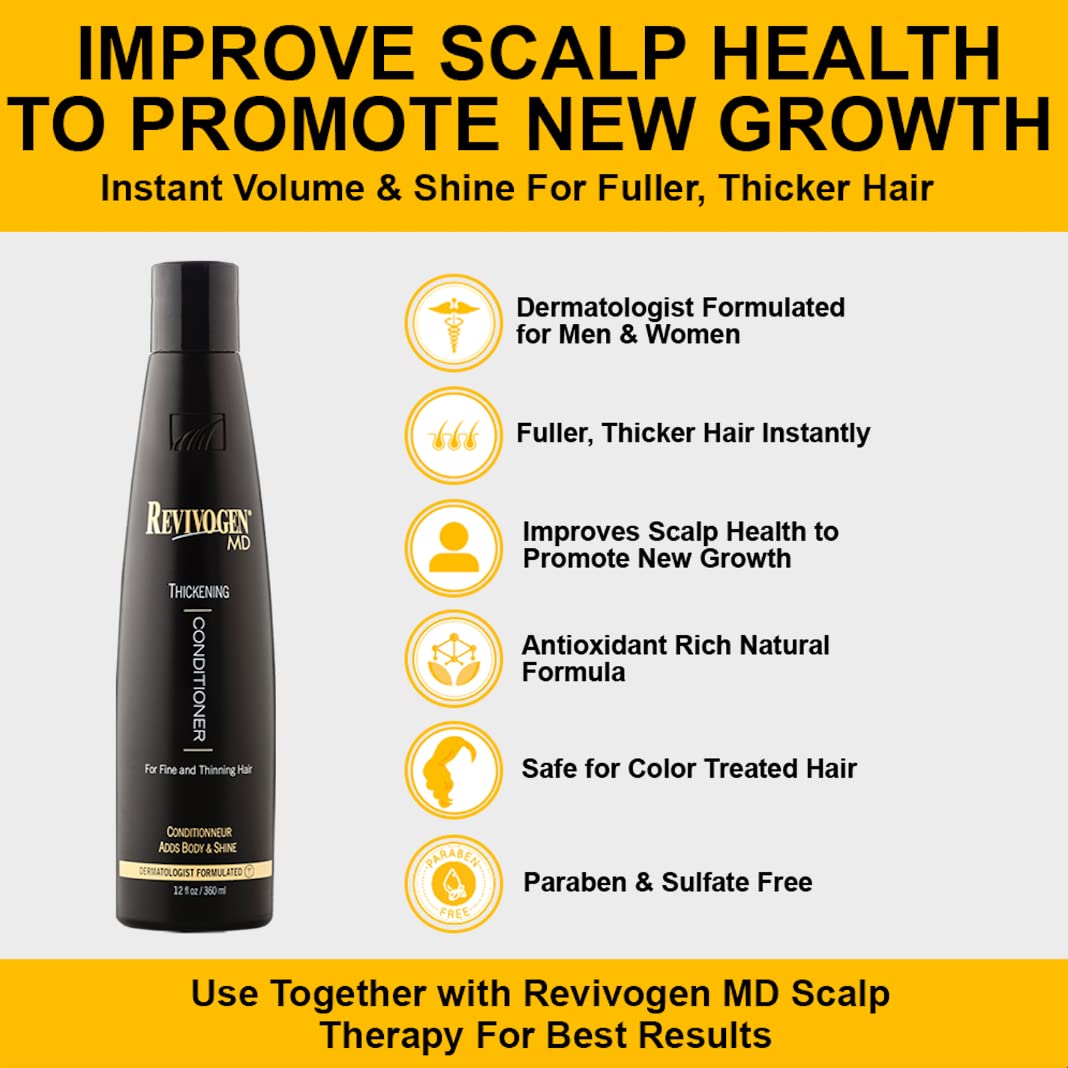 Revivogen MD Scalp Therapy Thinning Hair Solution, Shampoo & Conditioner Set Beauty & Personal Care Revivogen