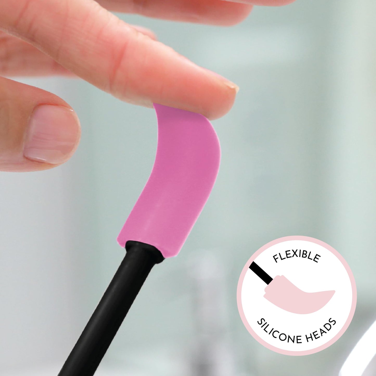 S&T INC. Makeup Spatula, Large and Mini Silicone Spatula Set for Cosmetics, Shampoo, Hair Care, and Skin Care Products, 4 Piece Set, Pink/Purple Beauty & Personal Care S&T INC.