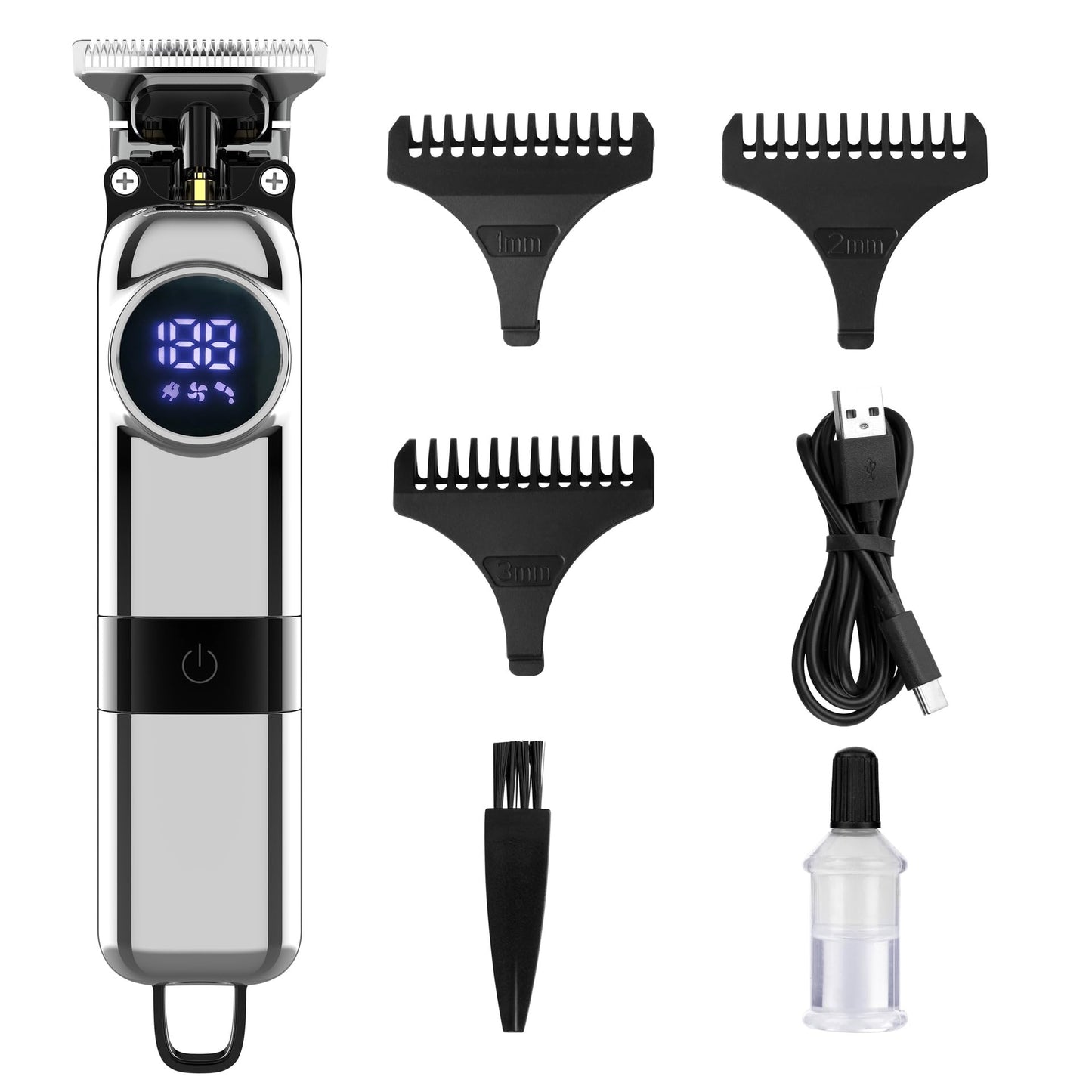 GLESVOWIO Professional Hair Clippers for Men Cordless Trimmers Kit with LED Display 3 Limit Combs Electric Beard Trimmer for Kid Rechargeable Haircut Beauty and Personal Care GLESVOWIO