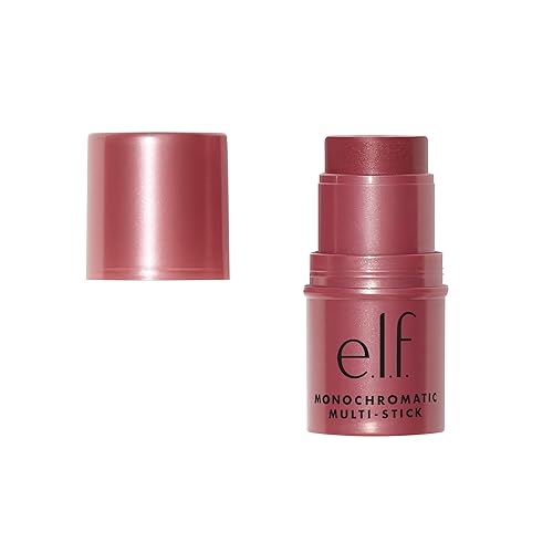 e.l.f. Monochromatic Multi Stick, Travel-Sized Luxuriously Creamy & Blendable Color For Eyes, Lips & Cheeks, Vegan & Cruelty-Free, Luminous Berry Beauty & Personal Care e.l.f.