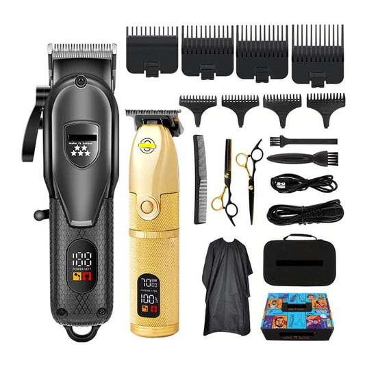 EWKYLSEM Professional Hair Cutting Machine Clipper Set Metal Electric Cordless Trimmer for Barber Display Hair Clipper(228 Set 1) Beauty and Personal Care EWKYLSEM