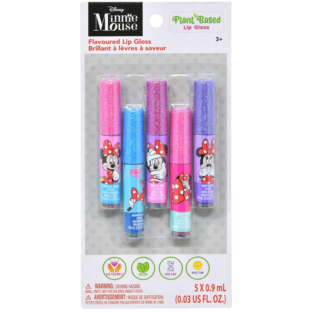 Disney Minnie Mouse 5-Pack Flavored Lip Gloss Set for Kids Beauty & Personal Care Disney