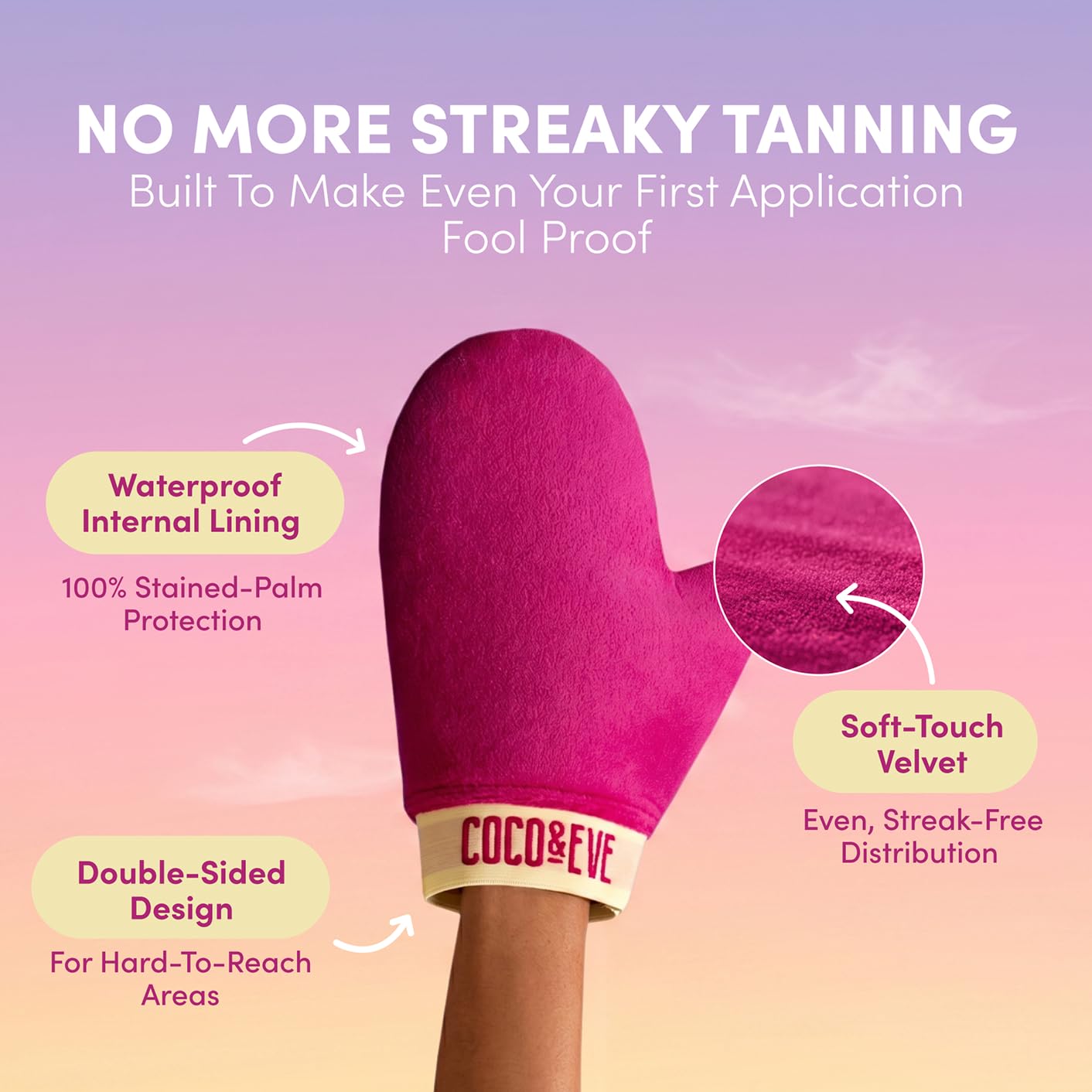 Coco & Eve Self Tanner Foam Kit - (Medium) Streak-Free Sunless Tanning Mousse, Tropically Scented Natural Looking Tan & Included Mitt Applicator Beauty and Personal Care Coco & Eve