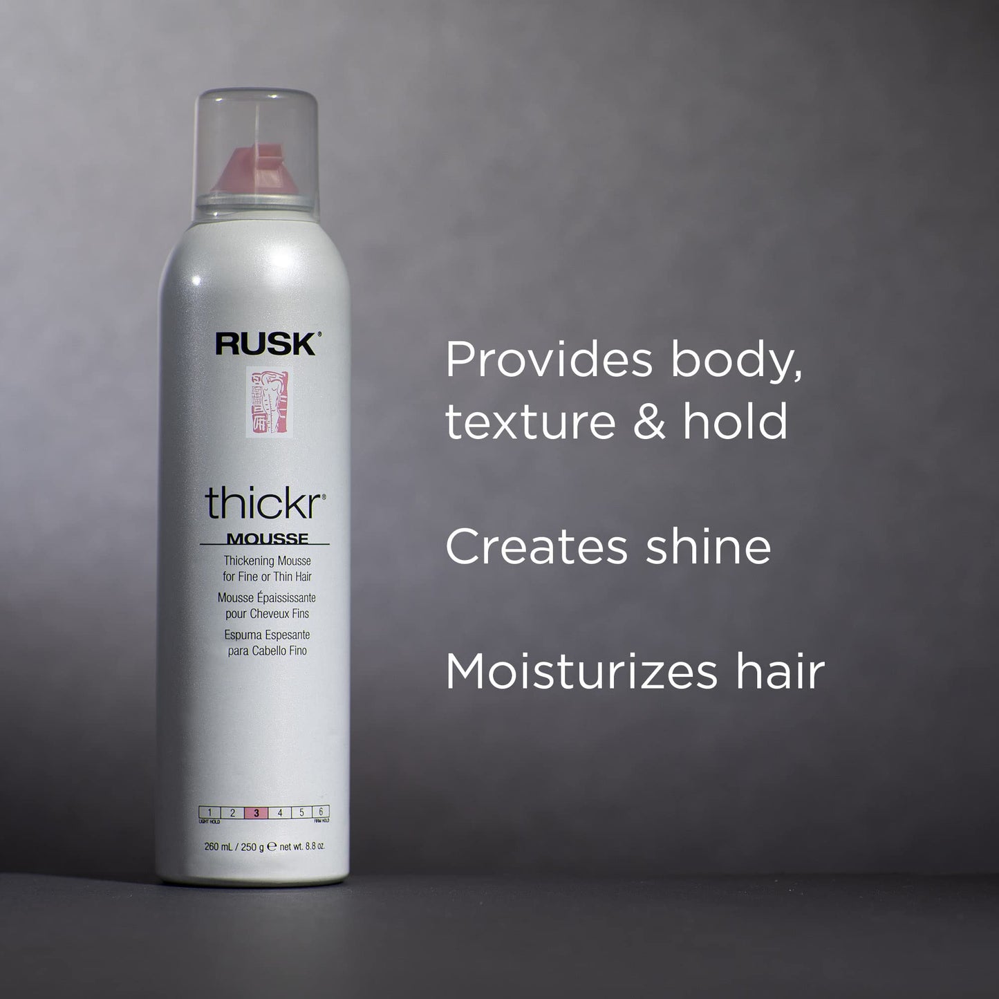 RUSK Designer Collection Thicker Thickening Mousse for Fine or Thin Hair, 8.8 Oz, Thickening Mousse that Provides Body, Texture, and Hold Without Beauty & Personal Care RUSK
