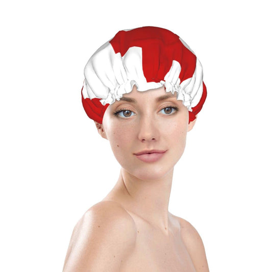 Tonga Flag Prints Shower Cap Double Layer Lined Waterproof Bathing Shower Hat Beauty and Personal Care Hayyett
