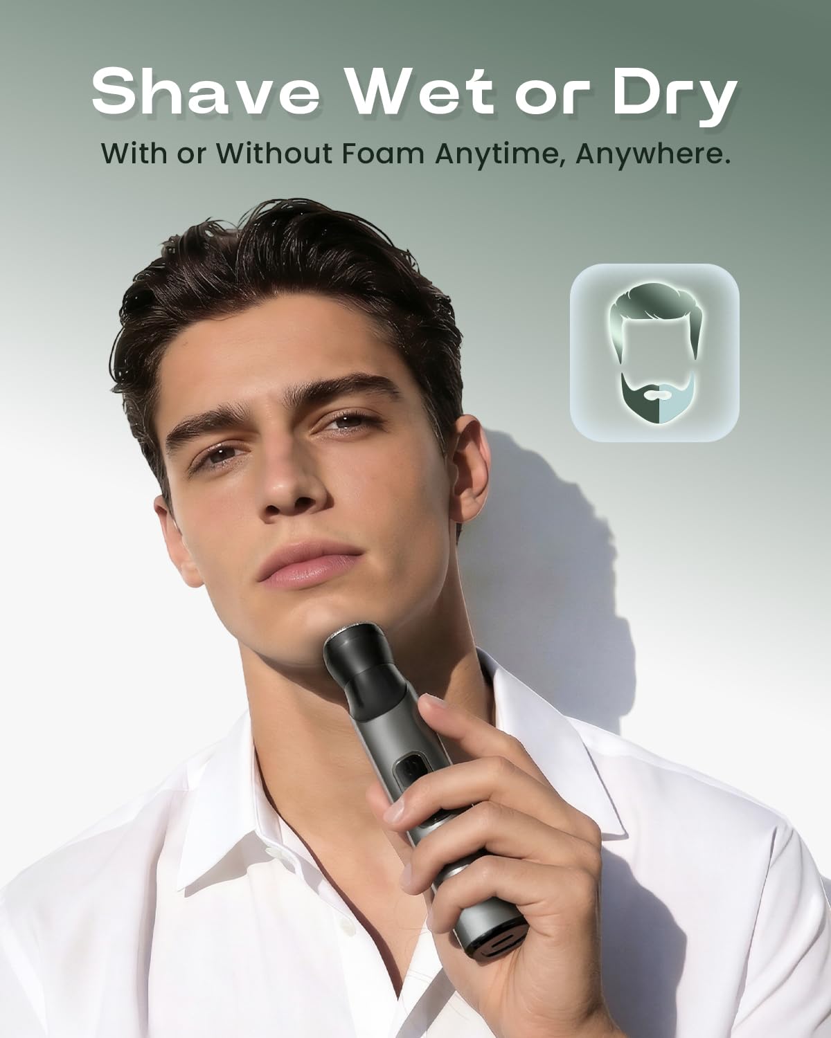Beard Trimmer for Men, Dual-Sided Blade, Magnetic Detachable Heads, IPX7 Waterproof, LED Display, Gifts for Father's Day Beauty and Personal Care Prettywill