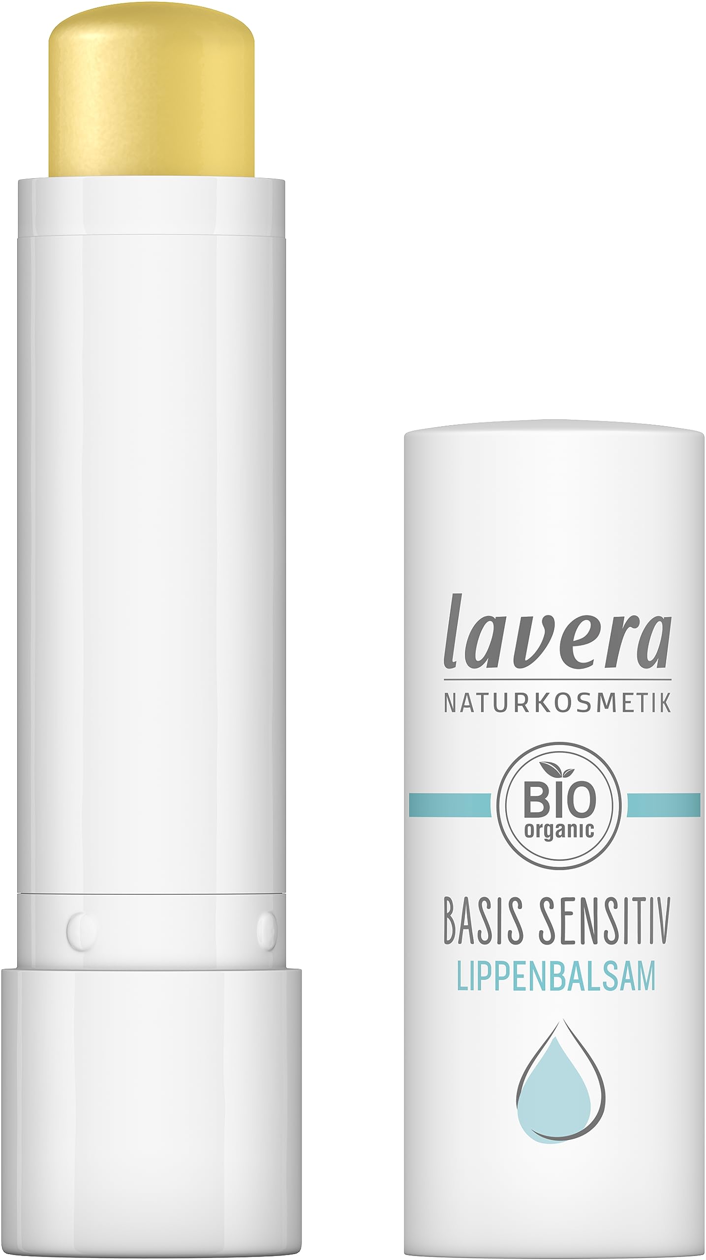 lavera basis sensitiv Lip Balm - for sensitive lips - moisturises & soothes - with organic jojoba oil & organic almond oil - vegan Beauty and Personal Care lavera