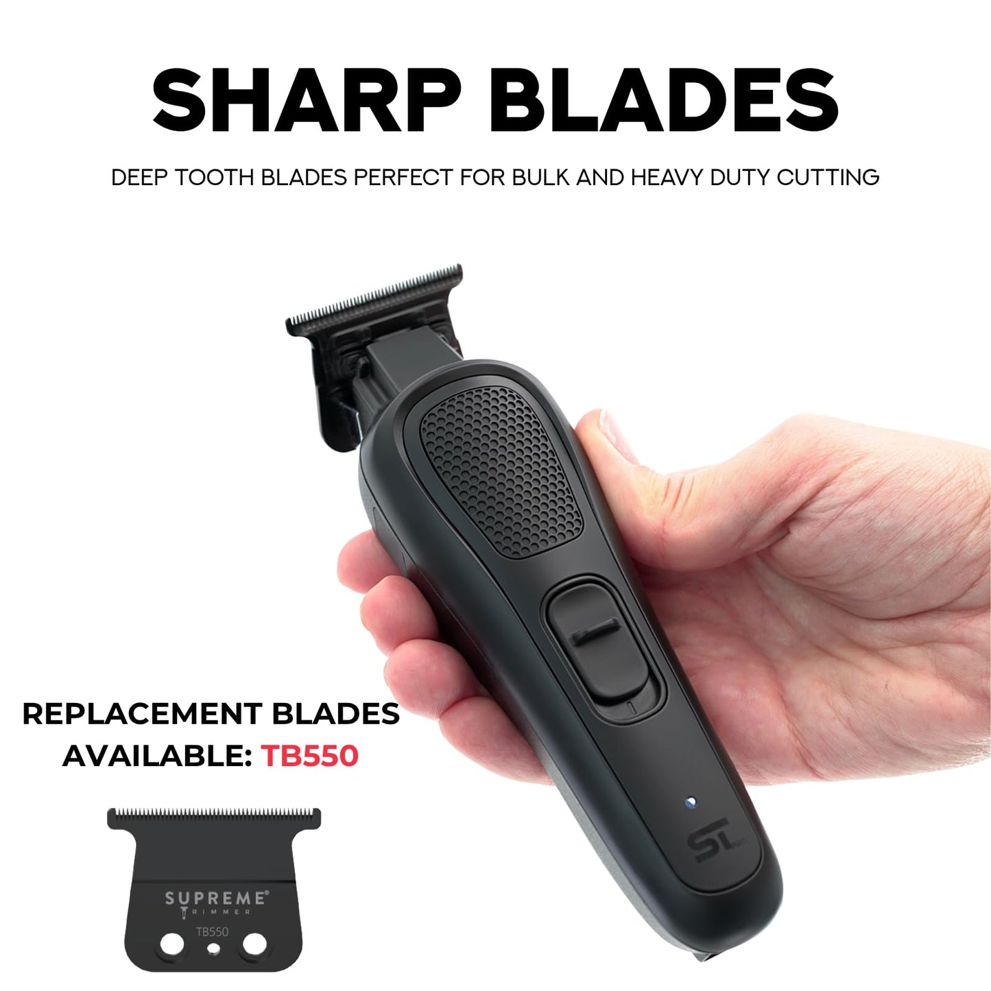 Supreme Trimmer Darkstar 82 Metal Body Barber Trimmer w. Magnetic Vector Motor - 180 Min Run Time, 9100 RPM Low Noise & Vibration - Professional Beard Beauty and Personal Care Supreme Trimmer