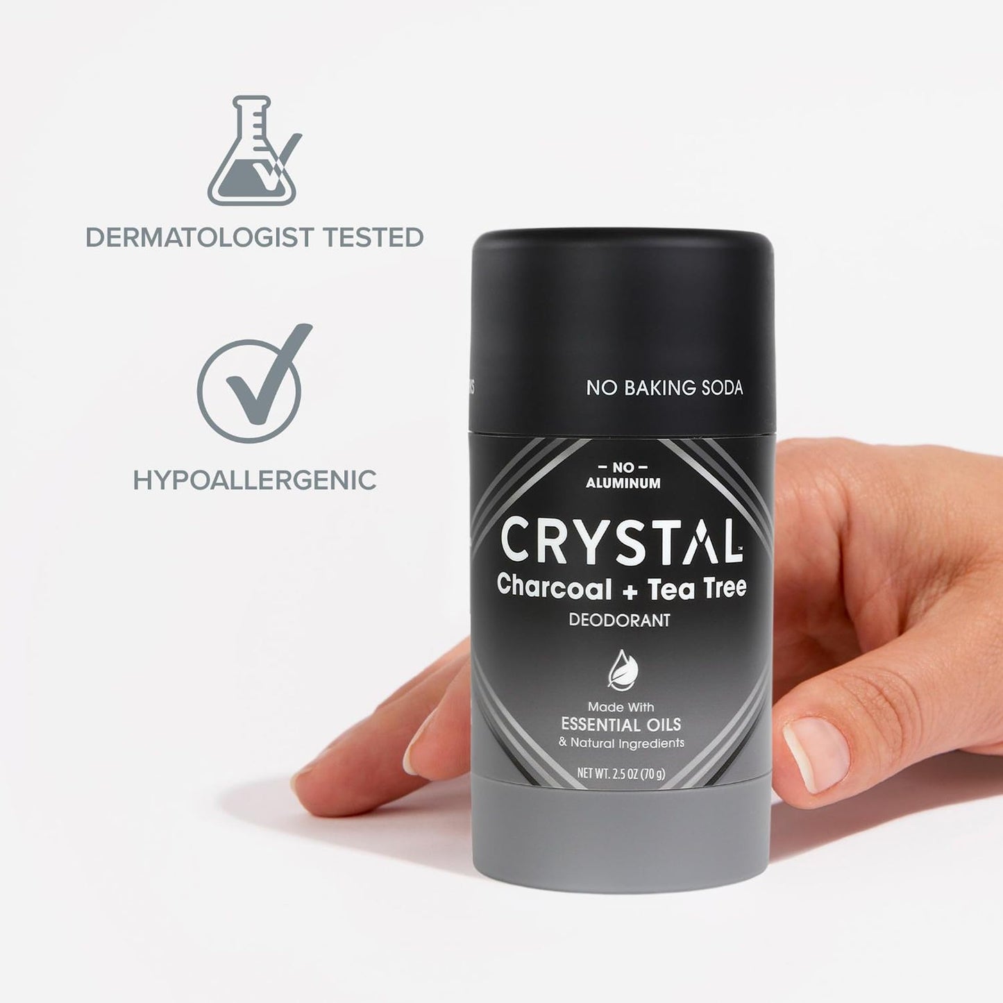 Crystal Magnesium Solid Stick Natural Deodorant, Non-Irritating Aluminum Free Deodorant for Men or Women, Safely and Effectively Fights Odor, Baking Beauty and Personal Care Crystal Essence