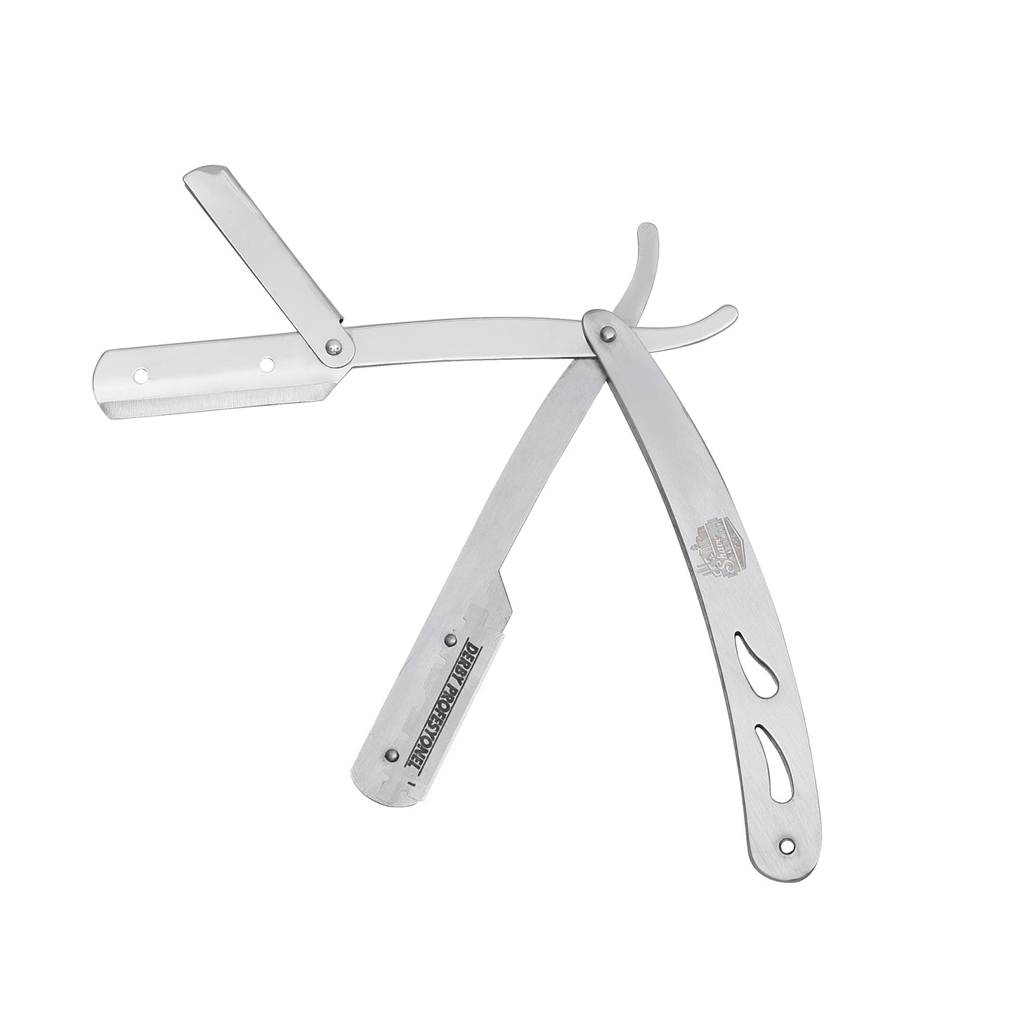 The Shave Factory Straight Edge Razor Kit - with Single Stainless Steel razors for men from (Steel, Derby Premium Single Edge) Beauty and Personal Care the shave factory