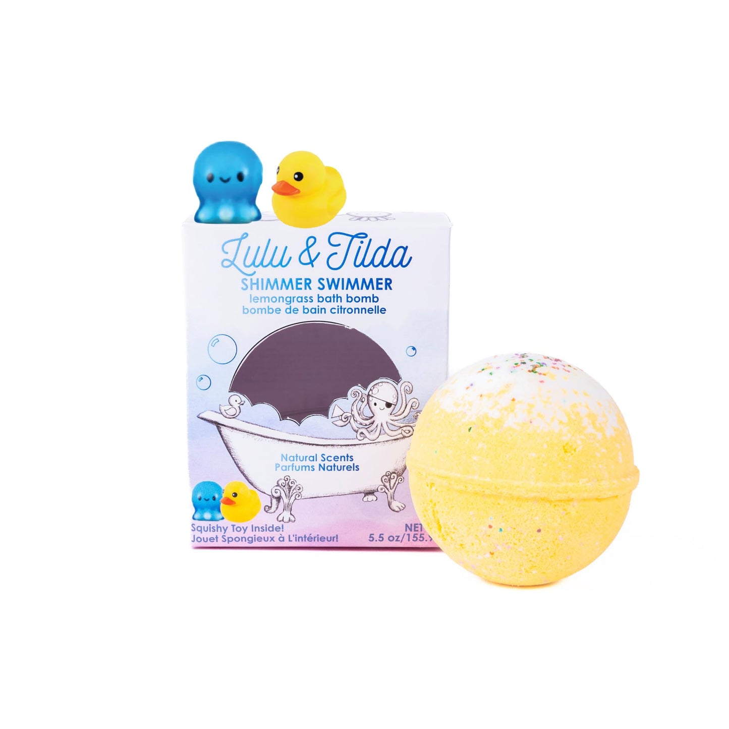 Great Pretenders Boxed Bath Bomb for Kids, 5.5 oz with Surprise squishie Inside (Swimmer Shimmer - Lemongrass) Beauty and Personal Care Great Pretenders