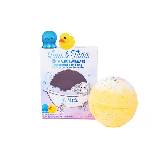 Great Pretenders Boxed Bath Bomb for Kids, 5.5 oz with Surprise squishie Inside (Swimmer Shimmer - Lemongrass) Beauty and Personal Care Great Pretenders