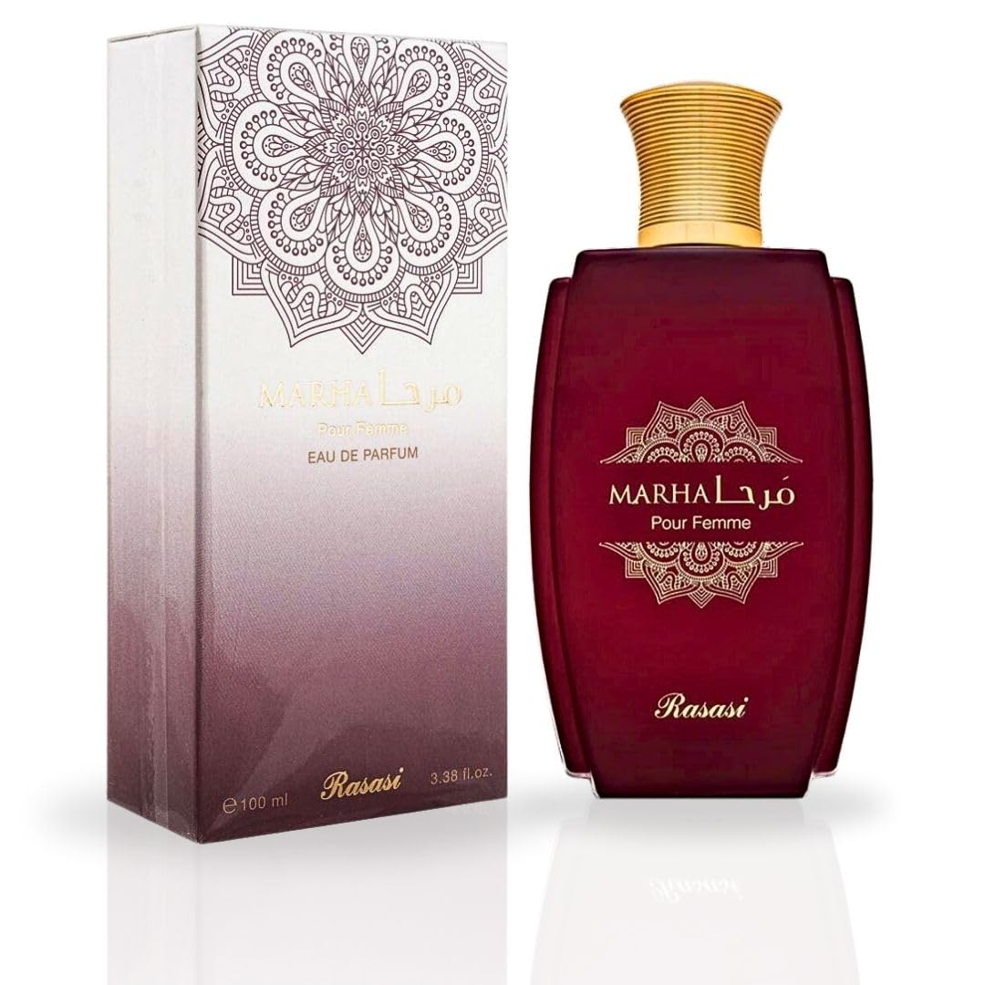 RASASI Marha Eau De Parfum for Women - 100ML (3.38 OZ) Arabian Perfume Spray, Refreshing Fruity and Citrusy Fragrance, Long Lasting Luxurious Feminine Beauty & Personal Care RASASI