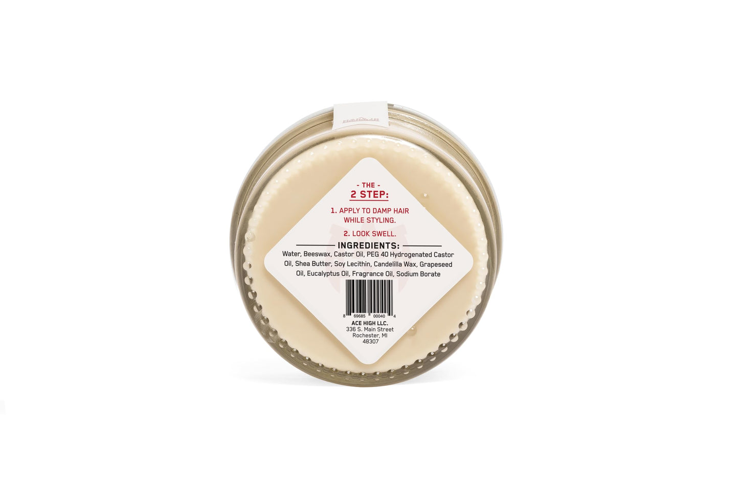 Ace High Pomade, Strong Hold, Natural Shine, Water Based, Hand Crafted, 4oz Beauty & Personal Care ace high