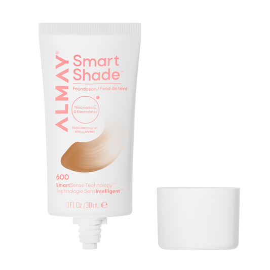 Almay Smart Shade™ Foundation, Oil-Free, Non-Comedogenic, Hypoallergenic, Vegan Face Makeup, 600 Dark, 1 fl oz Beauty & Personal Care Almay