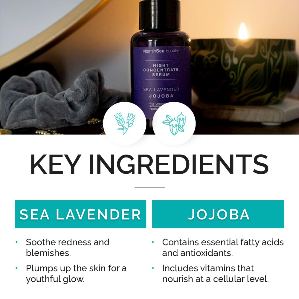 Night Concentrate Serum with Sea Lavender and Jojoba by Vitamins and Sea beauty Beauty & Personal Care VITAMINS AND SEA BEAUTY